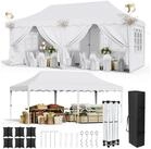LuxusKollektion Faltpavillon Faltpavillon 3x6m Wei&szlig; UV50+ stabil 290-310cm