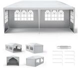 LuxusKollektion Faltpavillon Faltpavillon 3x6m Grau 4 Seitenw&auml;nde