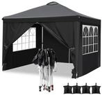 LuxusKollektion Faltpavillon Pavillon 3x3m Schwarz 4 Seitenteile