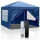 LuxusKollektion Faltpavillon Faltpavillon 3x3m Blau m. 4 Seitenteilen