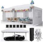 LuxusKollektion Faltpavillon Pavillon 3x6 Wei&szlig; Wasserdicht UV50+ Stabil