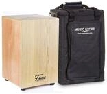 FAME Cajon,Cajon-Set Beginner Cajon mit Tasche Natur Esche Holz Matt Finish