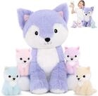 LuxusKollektion Kuscheltier Kuscheltier Fuchs XXL 48cm 4 Babys Bauch Geschenk...