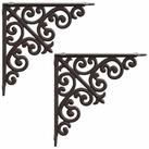 vidaXL Wandregal 24 x 24 x 35 cm Wandregalhalterungen 2 stk Antikbraun...