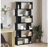 vidaXL B&uuml;cherregal, B&uuml;cherregal Schwarz Eichen-Optik 80x24x190,5 cm...