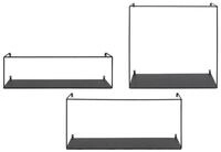 House Nordic Regal Ulmo Wandregal Set von 3 schwarz.