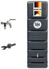4rain Regentonne SLIM WOOD DECOR Regentonne Wandtank Komplett-Set 350 L,...