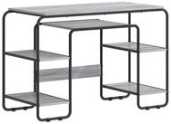 vidaXL Schreibtisch 1135 x 52 x 755 cm Schreibtisch mit Stauraum Sonoma-Grau
