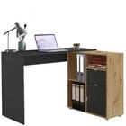 BMG M&ouml;bel Eckschreibtisch LENI (Schreibtischplatte mit Regal), Breite 110 cm,
