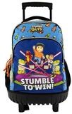 Stumble Guys Trolley Mochila Trolley Rucksack mit Rollen Schule Ausflug Reise