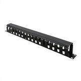 VALUE Netzwerkschrank 19-Zoll-Frontplatte 1 HE mit Rangierkanal 40 x 40 mm