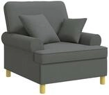 vidaXL Sessel XL-Sessel mit Kissen Dunkelgrau Stoff (1-St)