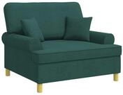 vidaXL Sessel Sessel mit Kissen Dunkelgr&uuml;n Stoff (1-St)