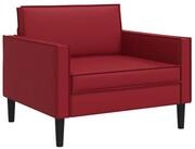 vidaXL Sessel XL-Sessel Bordeauxrot Kunstleder (1-St)