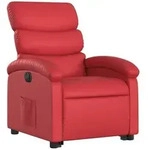 vidaXL Sessel Relaxsessel mit Aufstehhilfe Elektrisch Rot Kunstleder (1-St) rot