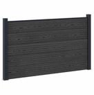 vidaXL Gartenzaun zaunset 180 x 105 cm WPC und Aluminium Schwarz, (1-St)