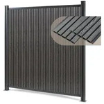 neu.holz Gartenzaun, &raquo;Grassano&laquo; mit 2 Pfosten Startermodul 185 x 180 cm WPC...
