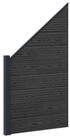 vidaXL Gartenzaun zaunset 95 x 180 cm WPC und Aluminium Schwarz, (1-St)