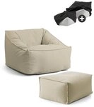 mokebo Sitzsack Der Sunnyboy (mit Hocker), Made in Germany, Beanbag Outdoor,