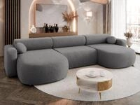 MIRJAN24 Wohnlandschaft Nicelo U, mit Schlaffunktion und Bettkasten, Kissen-Set,
