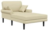 vidaXL Chaiselongue Chaiselongue Creme Kunstleder, 1 Teile