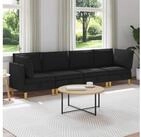 vidaXL Gartenlounge-Set vidaXL Modular Sofa Set mit Stauraum 4 stk. Schwarz...