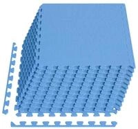 vidaXL Bodenmatte Bodenmatten 12 Stk. 4,32 m&sup2; EVA-Schaumstoff Blau