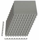 vidaXL Trainingsmatte 14,4 m&Acirc;&sup2; Fu&szlig;matten 40 pcs Grau 14,4 m&sup2; EVA-Schaum