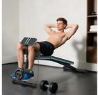 HOMCOM Hantelbank Bizeps-Curls, Langhantel, Stahl, Blau, (Multifunktion