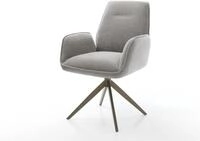 DELIFE Polsterstuhl Zoa-Flex, Kreuzgestell breit Effektfinish Titan...