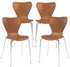en.casa Esszimmerstuhl (Set, 4 St), &raquo;Essunga&laquo; Holz Metall 80x48x45,5 cm