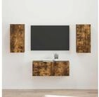 vidaXL TV-Board vidaXL TV-Schrankset 2 stk. Ger&auml;ucherte Eiche Holzwerkstoff