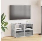 vidaXL TV-Board vidaXL TV-St&auml;nder mit Schubladen Beton Grau 79 x 40 x 48 cm