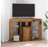 vidaXL TV-Board vidaXL Eck-LED-TV-Schrank 100x40x68cm Altholz Holzwerkstoff