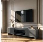 en.casa TV-Schrank &raquo;Lukkodso&laquo; mit 3 F&auml;chern und 2 T&uuml;ren 150x40x40 cm Grau
