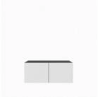 Masseno Lowboard CAVA 100 cm TV-Schrank mit 2 T&uuml;ren Schwarz