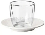 Villeroy & Boch Thermoglas Manufacture Rock Espressoglas mit Untertasse 70 ml,