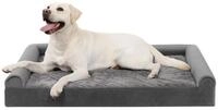 LuxusKollektion Hundebett Hundebett Orthop&auml;disches XL dunkelgrau L 111 x B 81...