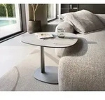 DELIFE Couchtisch Edge, Boot 60x60 cm Keramik Onyx Pearl Eleny Edelstahl...
