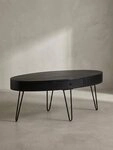 KADIMA DESIGN Couchtisch Couchtisch 100x50x40 cm Mango Massivholz Metall...