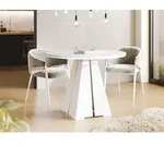 WFL GROUP Esstisch Kova White (moderner platzsparender Tisch f&uuml;r Esszimmer oder