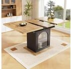 LuxusKollektion Esstisch Esstisch ausziehbar Teleskoptisch 3 Ablagen 140x80cm...