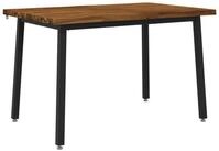 vidaXL Esstisch 110 x 55 x 75 cm Massivholz Nat&uuml;rlich und Schwarz (1-St)