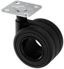 SO-TECH&reg; M&ouml;belrolle K&Ouml;LN &Oslash; 65 mm schwarz, Design Doppelrolle belastbar bis...