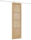 vidaXL Haust&uuml;r Schiebet&uuml;r Nat&uuml;rlich und Wei&szlig; 61 x 198,5 cm (1-St)
