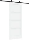 vidaXL Zimmert&uuml;r 83 x 202 cm Schiebet&uuml;r Wei&szlig; und Schwarz 83x202 cm Massives