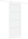 vidaXL Haust&uuml;r Schiebet&uuml;r Wei&szlig; 83 x 202 cm Massives Kiefernholz (1-St)