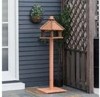 PawHut Vogelhaus Vogelfutterhaus mit wetterfestem Dach Futterhaus aus Holz,...