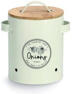 Zeller Present Vorratsdose Vorratsdose Onions, wei&szlig; mit Bambusdeckel - &Oslash; 14cm