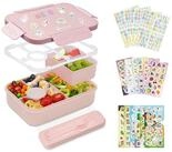 LuxusKollektion Lunchbox Brotdose Kinder 1300ml Auslaufsicher Bento Besteckset 6